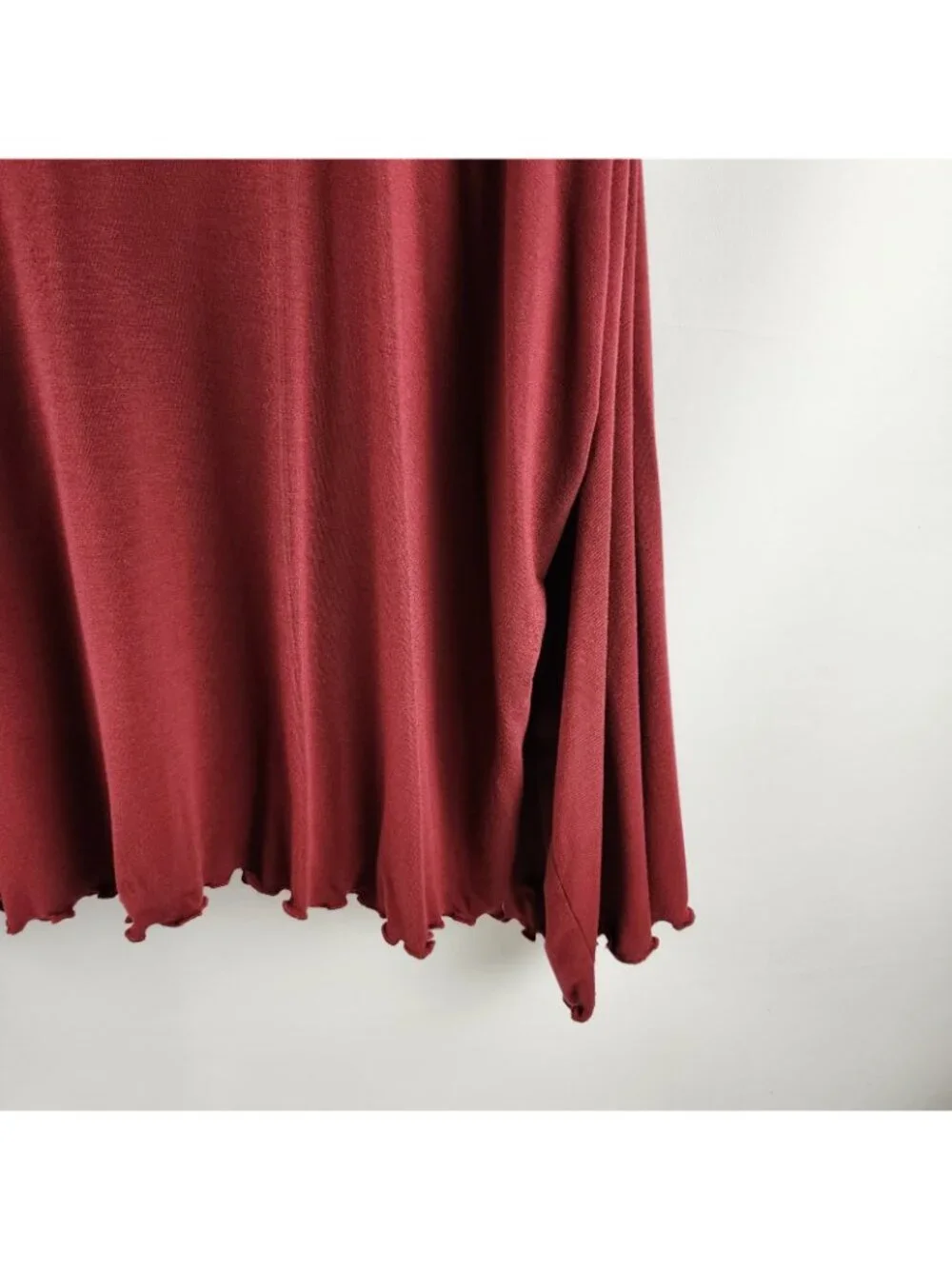 Anthropologie Shirt Womens Large Rust Maroon Tunic Top